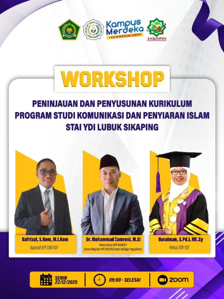Workshop Peninjauan dan Penyusunan Kurikulum Prodi KPI STAI YDI Lubuk Sikaping
